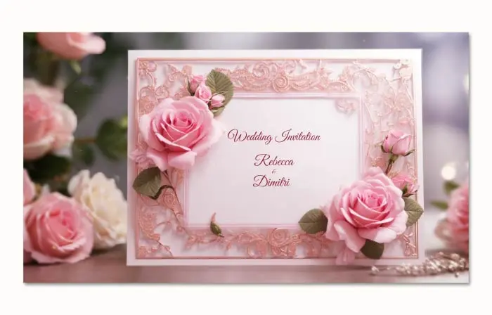 Best Elegant Floral Wedding 3D Invitation Slideshow